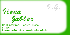 ilona gabler business card